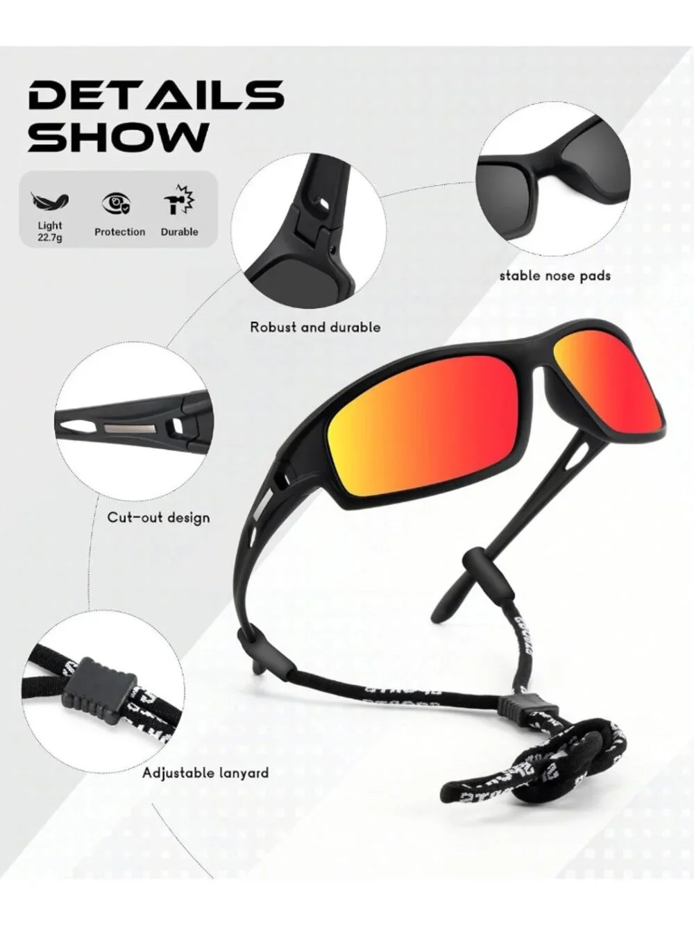 UV400 Polarized Sunglasses for Men & Women - Ideal for Sports, Fishing, Running